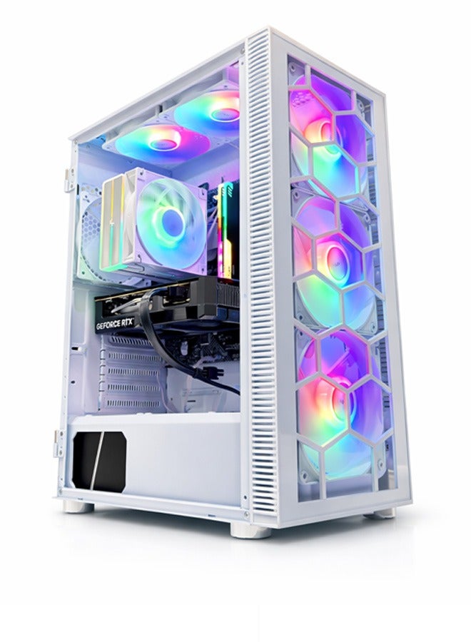 Skye Gaming PC - Intel Core i5-12400F | GeForce RTX 3050 8GB GPU | 16GB DDR4 RAM-500GB NVMe SSD | Air Cooler -H610 MB-500W 80+ PSU | WiFi-Bluetooth-Windows 11 Pro | Game Sekret Desktop Computer | 1 Year Warranty White